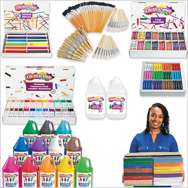 Colorations® Tempera Paint Sticks, Set of 12 Classic Colors