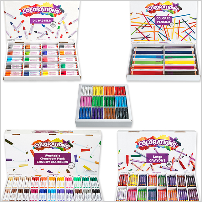 Colorations Large Crayons - Set of 8