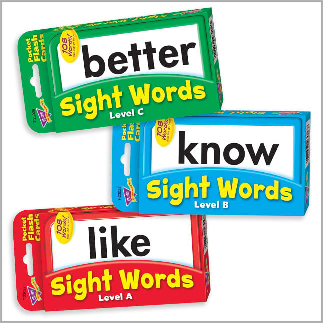 Sight Words-Beginning Words Flash Cards-Level B