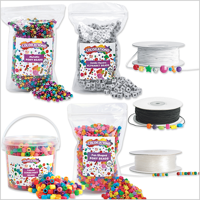 Colorations® Jumbo No-Heat Fuse Beads Bucket - 2500 Beads
