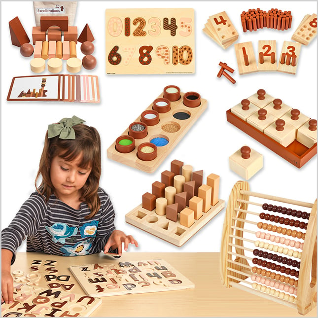 Excellerations® Wooden Building Blocks - Set of 100