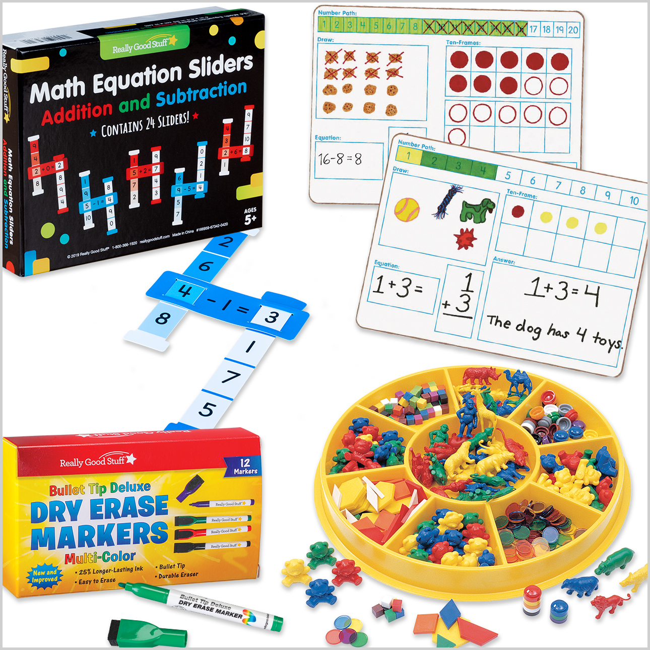 Math Equation Sliders: Addition and Subtraction