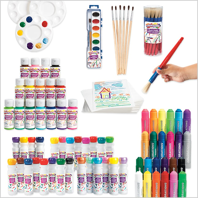 Kids Tempera Paint Set, Set of 12