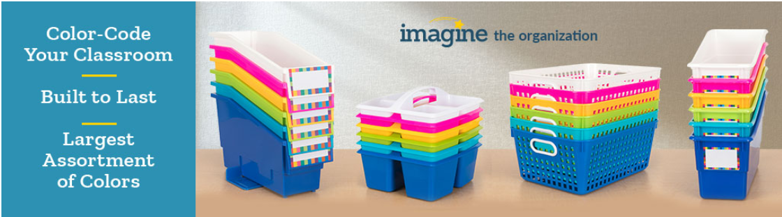 Classroom Plastic Book Organizer - Educational - 6 Pieces